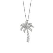 Diamond palm tree necklace