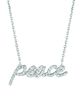 Diamond peace necklace