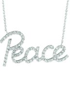 Diamond peace necklace