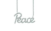 Diamond peace necklace