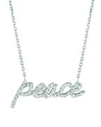 Diamond peace necklace