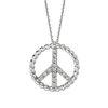 Diamond peace sign necklace