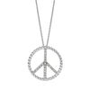 Diamond peace sign necklace