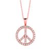 Diamond peace sign necklace