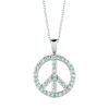 Diamond peace sign necklace