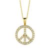 Diamond peace sign necklace
