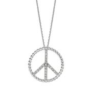 Diamond peace sign necklace