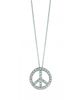 Diamond Peace Sign Pendant Necklace