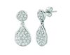 Diamond pear & round shape earrings