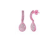 Diamond pear shape drop earrings