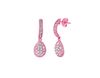 Diamond pear shape drop earrings