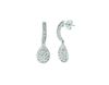 Diamond pear shape drop earrings