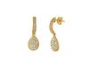 Diamond pear shape drop earrings