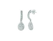 Diamond pear shape drop earrings