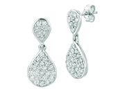 Diamond Pear shape drop earrings