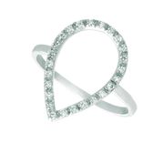 Diamond pear shape ring