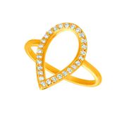 Diamond pear shape ring