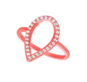 Diamond pear shape ring