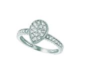 Diamond pear shape ring