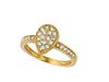 Diamond pear shape ring