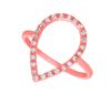 Diamond pear shape ring