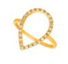 Diamond pear shape ring