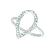 Diamond pear shape ring