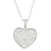 Diamond Puffed Heart Pendant Necklace
