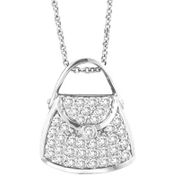 Diamond Purse Pendant Necklace