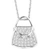 Diamond Purse Pendant Necklace