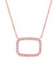 Diamond rectangle necklace