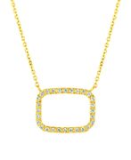Diamond rectangle necklace