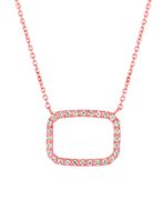 Diamond rectangle necklace