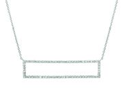 Diamond rectangle necklace