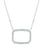 Diamond rectangle necklace