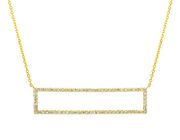 Diamond rectangle necklace