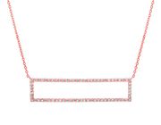Diamond rectangle necklace