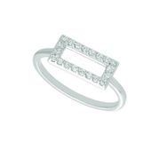 Diamond rectangle ring