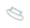 Diamond rectangle ring