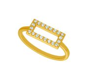 Diamond rectangle ring