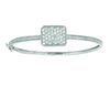 Diamond rectangular bangle