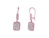 Diamond rectangular shape drop earrings