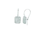 Diamond rectangular shape earrings