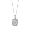 Diamond rectangular shape necklace