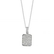 Diamond rectangular shape necklace
