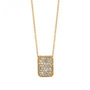 Diamond rectangular shape necklace