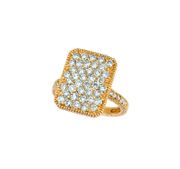 Diamond rectangular shape ring
