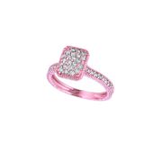 Diamond rectangular shape ring
