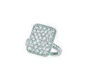 Diamond rectangular shape ring