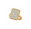 Diamond rectangular shape ring